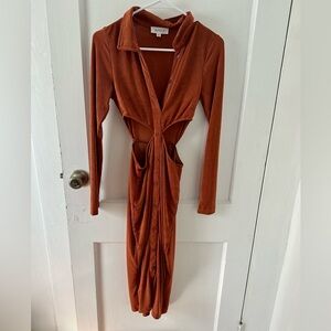 Cut out midi dress